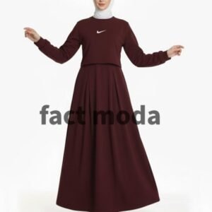 فستان بوردو يومي